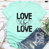Screen Print Transfer - SCR4867 Love is Love - Black