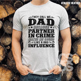 Screen Print Transfer -  SCR4887 Dad Partner in Crime - Black