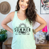 Screen Print Transfer -  SCR4906 Summer Mode All Day Every Day - Black
