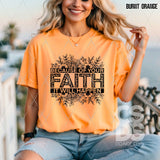 Screen Print Transfer -  SCR4952 Because of Your Faith It will Happen - Black