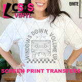 Screen Print Transfer -  SCR4962 Windows Down Volume Up - Grey