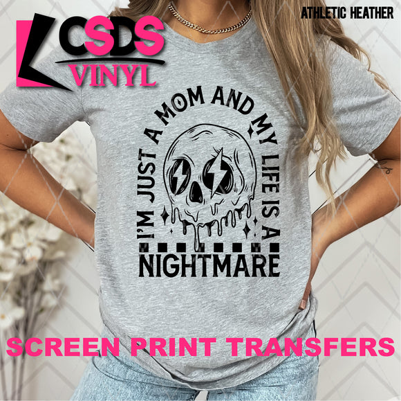 Screen Print Transfer -  SCR4977 I'm Just a Mom - Black