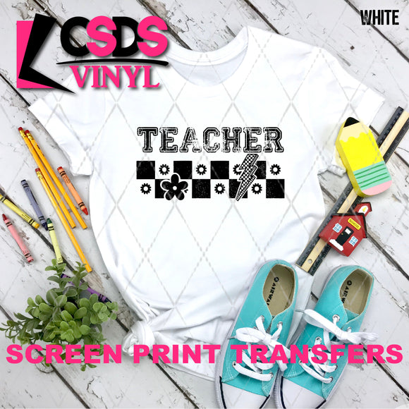 Screen Print Transfer -  SCR4981 Teacher - Black