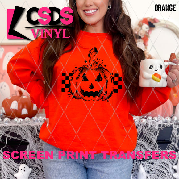 Screen Print Transfer -  SCR4984 Jack O Lantern - Black