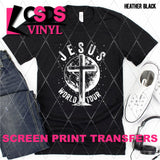 Screen Print Transfer -  SCR4998 Jesus World Tour - White