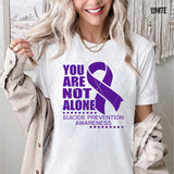 Screen Print Transfer -  SCR5007 You are Not Alone - Purple