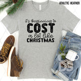 Screen Print Transfer -  SCR5021 It's Beginning to Cost a lot like Christmas - Black