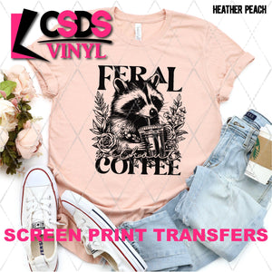 Screen Print Transfer -  SCR5048 Feral without Coffee - Black