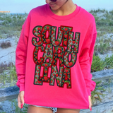 DTF Transfer - DTF015057 - Faux Glitter/Embroidery Strawberry States