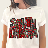 DTF Transfer - DTF015057 - Faux Glitter/Embroidery Strawberry States