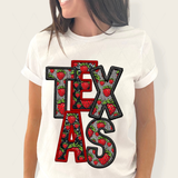 DTF Transfer - DTF015057 - Faux Glitter/Embroidery Strawberry States