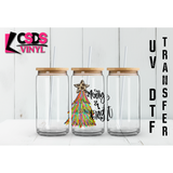 UV DTF 3 inch Decal - UVDTF00020 Merry & Bright Christmas Tree