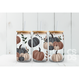 UV DTF 16oz Cup Wrap - UVDTF00022 Watercolor Pumpkins