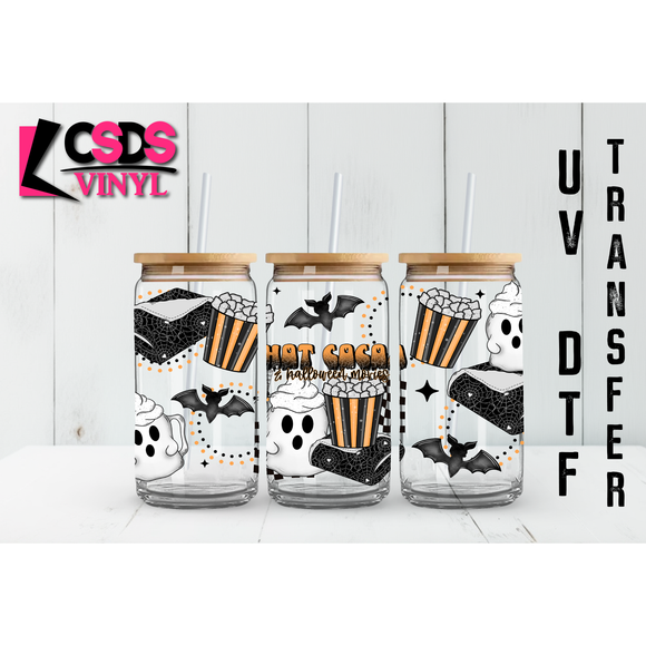 UV DTF 16oz Cup Wrap - UVDTF00025 Hot Cocoa Ghost