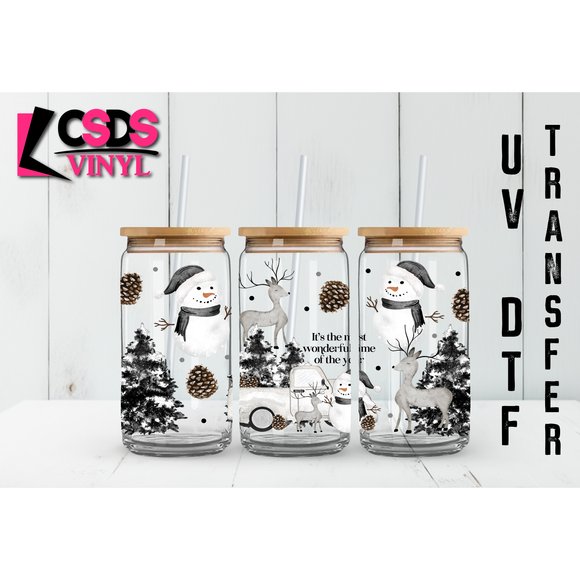 UV DTF 16oz Cup Wrap - UVDTF00035 Winter Wonderland