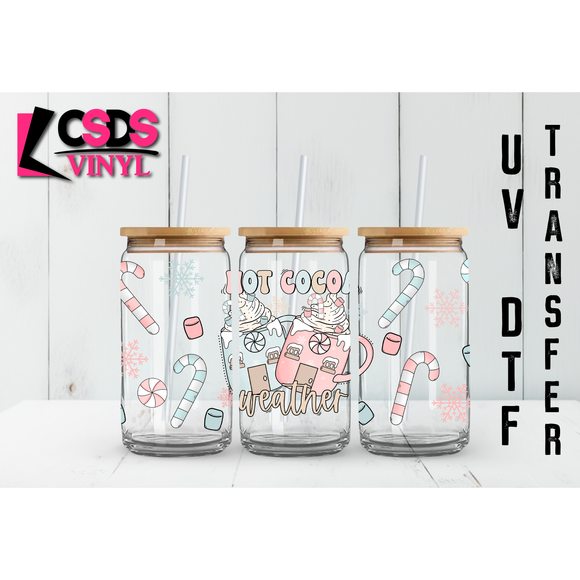 UV DTF 16oz Cup Wrap - UVDTF00041 Pastel Hot Cocoa Weather