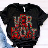 DTF Transfer - DTF015057 - Faux Glitter/Embroidery Strawberry States