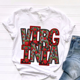 DTF Transfer - DTF015057 - Faux Glitter/Embroidery Strawberry States