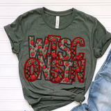 DTF Transfer - DTF015057 - Faux Glitter/Embroidery Strawberry States