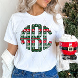 DTF Transfer - DTFCUSTOM116 Custom Monogram Christmas Sweater