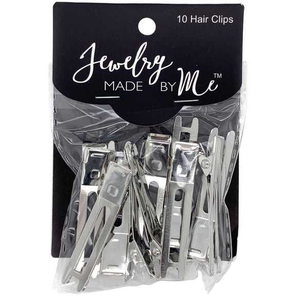 Hair Clip Double Prong - Silver