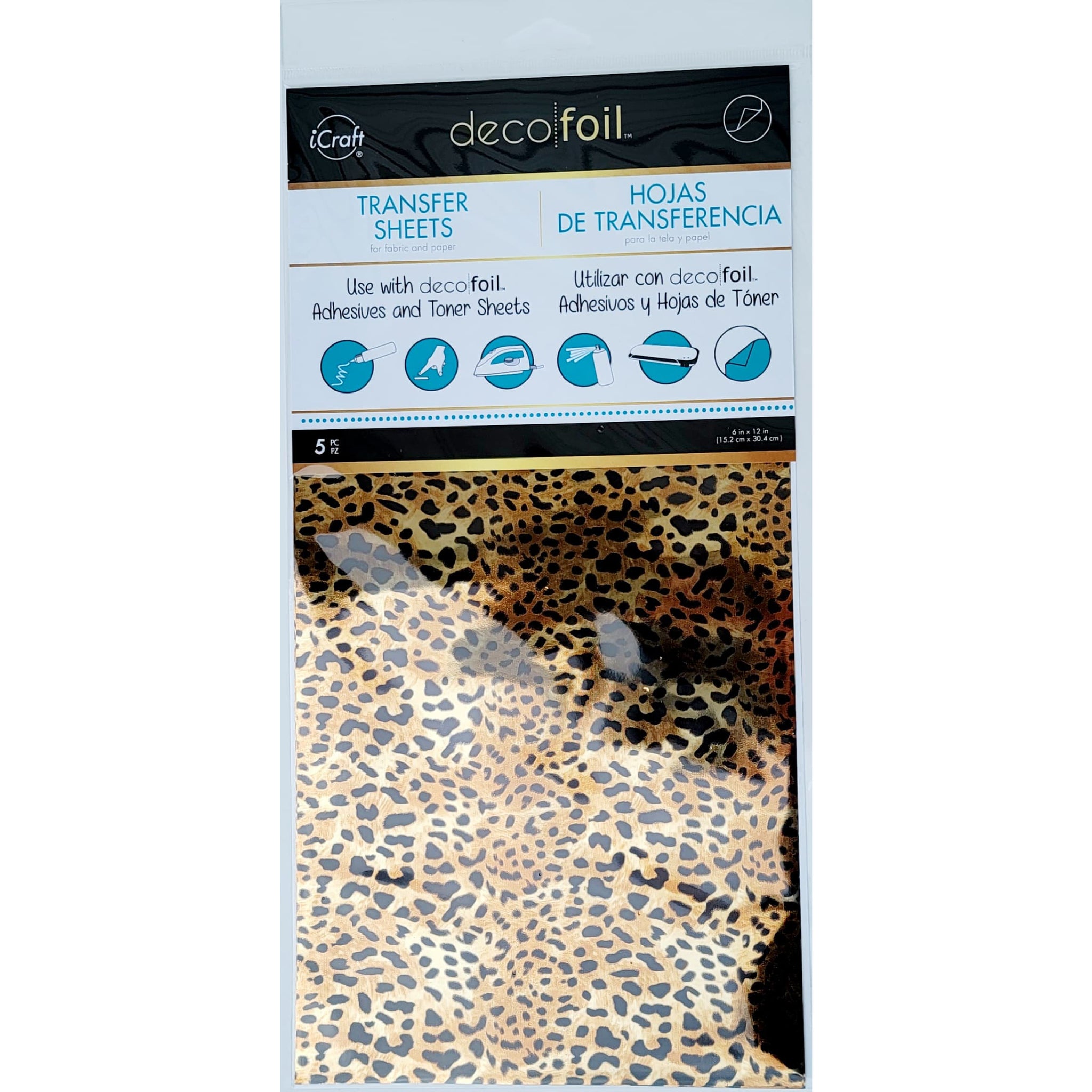iCraft Deco Foil 5 Sheets - Leopard *EXCLUSIVE* – CSDS Vinyl