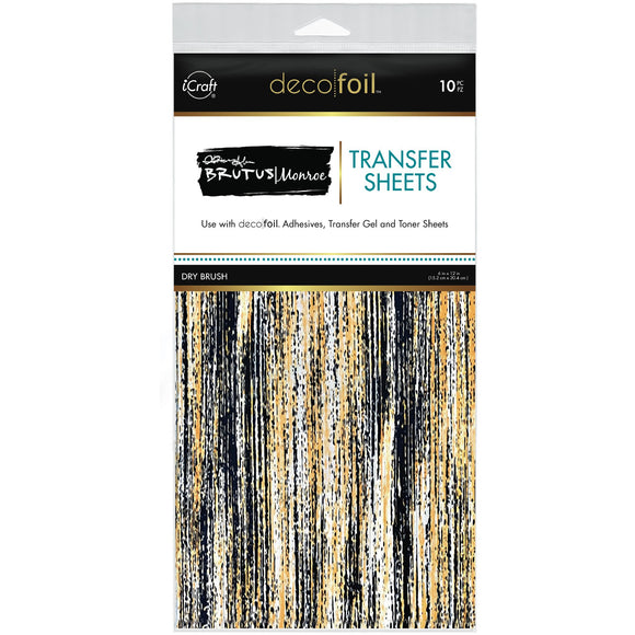 iCraft Deco Foil 10 Sheet Pack - Dry Brush