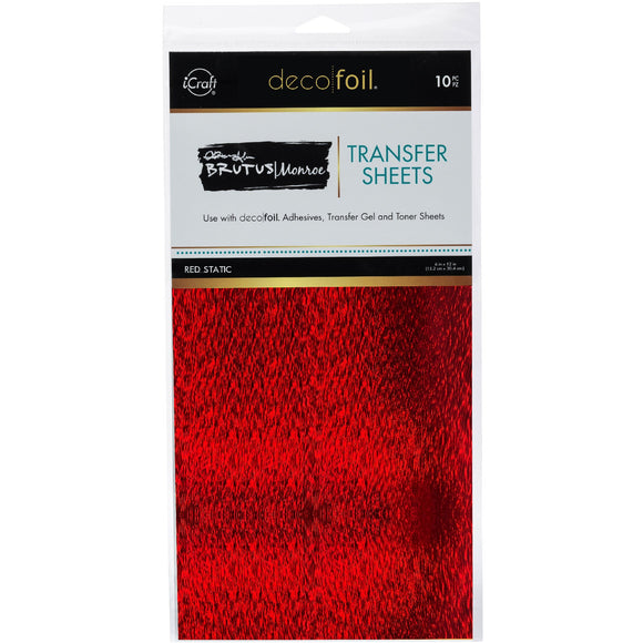 iCraft Deco Foil 10 Sheet Pack - Red Static
