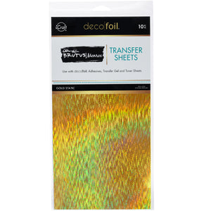 iCraft Deco Foil 10 Sheet Pack - Gold Static