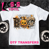 DTF Transfer - DTF000011 BOO with Pumpkin and Skull