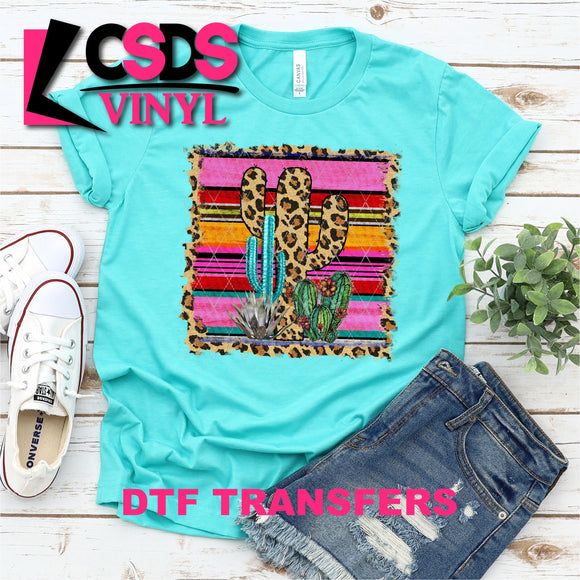 DTF Transfer - DTF000048 Leopard and Serape Cactus
