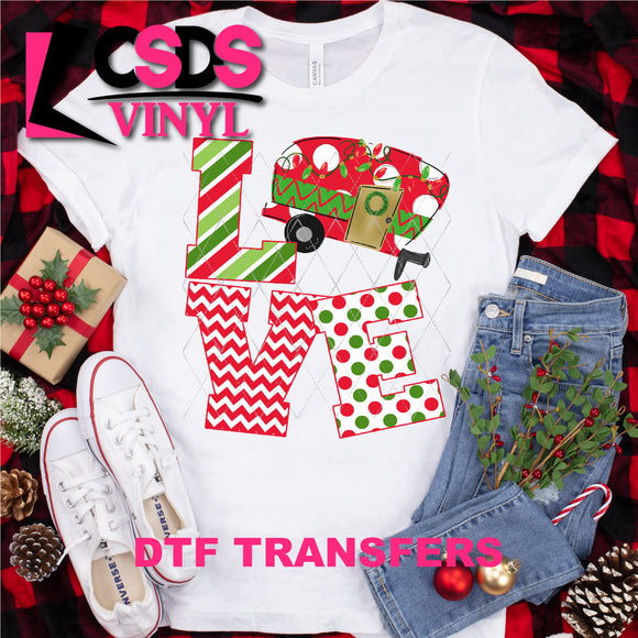 DTF Transfer - DTF000053 Love Christmas Camper