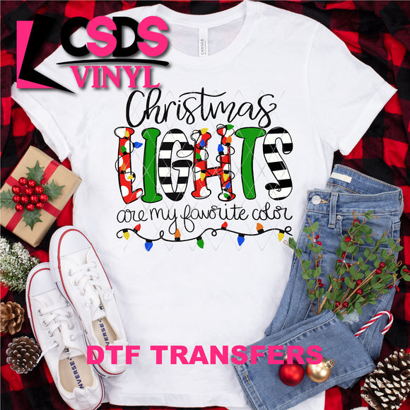 DTF Transfer - DTF000055 Christmas Lights are My Favorite Color