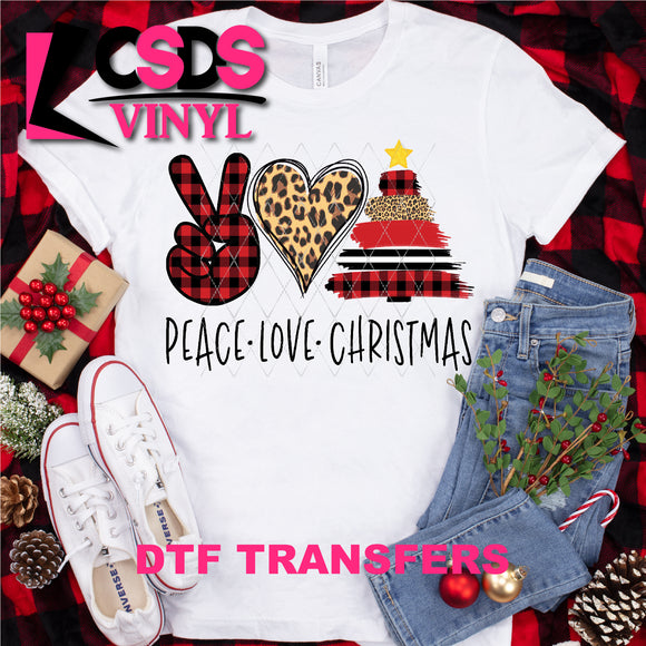 DTF Transfer - DTF000060 Peace Love Christmas