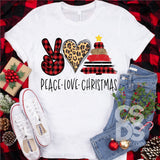 DTF Transfer - DTF000060 Peace Love Christmas