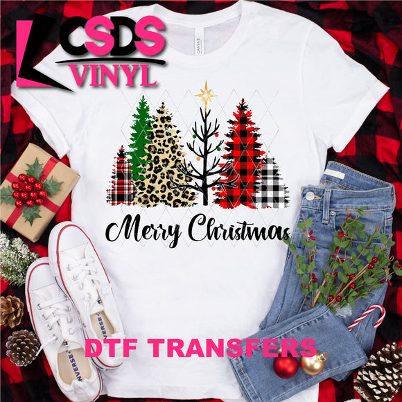 DTF Transfer - DTF000061 Merry Christmas Trees