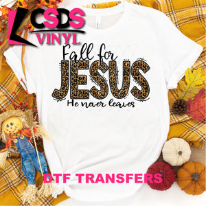 DTF Transfer - DTF000075 Fall for Jesus Leopard