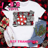 DTF Transfer - DTF000087 Red and Black Joy