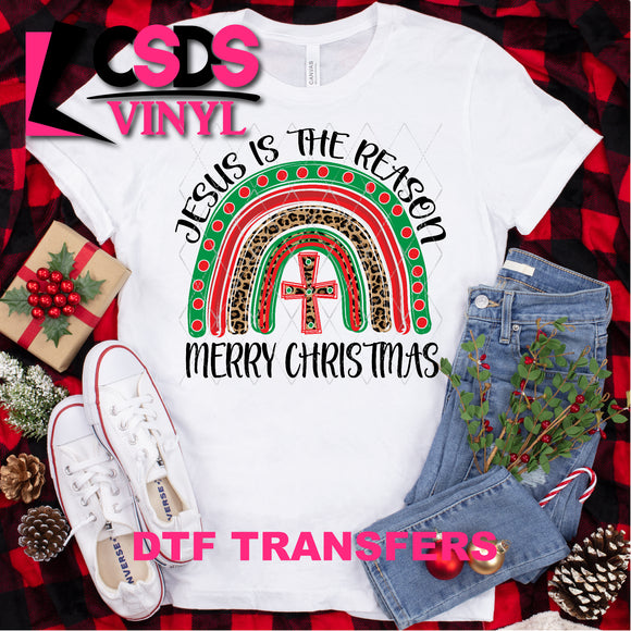 DTF Transfer - DTF000103 Jesus is the Reason Christmas Rainbow