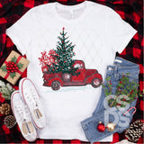 DTF Transfer - DTF000110 Vintage Christmas Truck with Tree