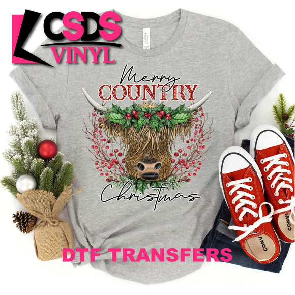 DTF Transfer - DTF000126 Merry Country Christmas