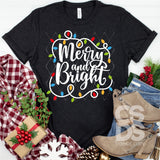 DTF Transfer - DTF000128 Merry & Bright Christmas Lights