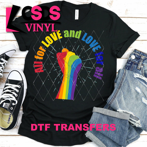 DTF Transfer - DTF000157 All for Love and Love for All