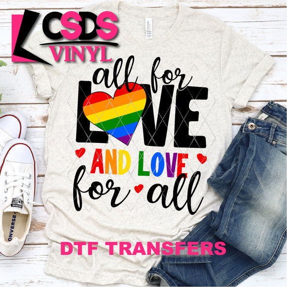 DTF Transfer - DTF000196 All for Love and Love for All
