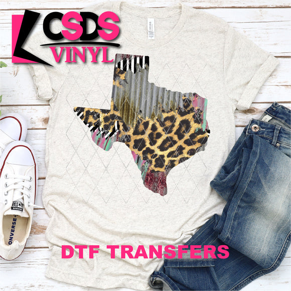 DTF Transfer - DTF000204 Leopard and Metal Texas