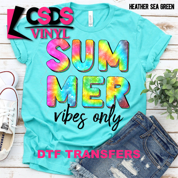 DTF Transfer - DTF000221 Tie Dye Summer Vibes Only