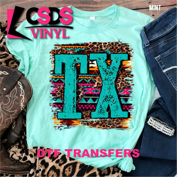 DTF Transfer - DTF000229 Turquoise Texas