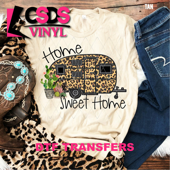 DTF Transfer - DTF000239 Home Sweet Home Leopard Camper