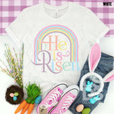 DTF Transfer - DTF000240 He is Risen Rainbow