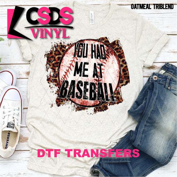 DTF Transfer - DTF000245 You Had Me at Baseball